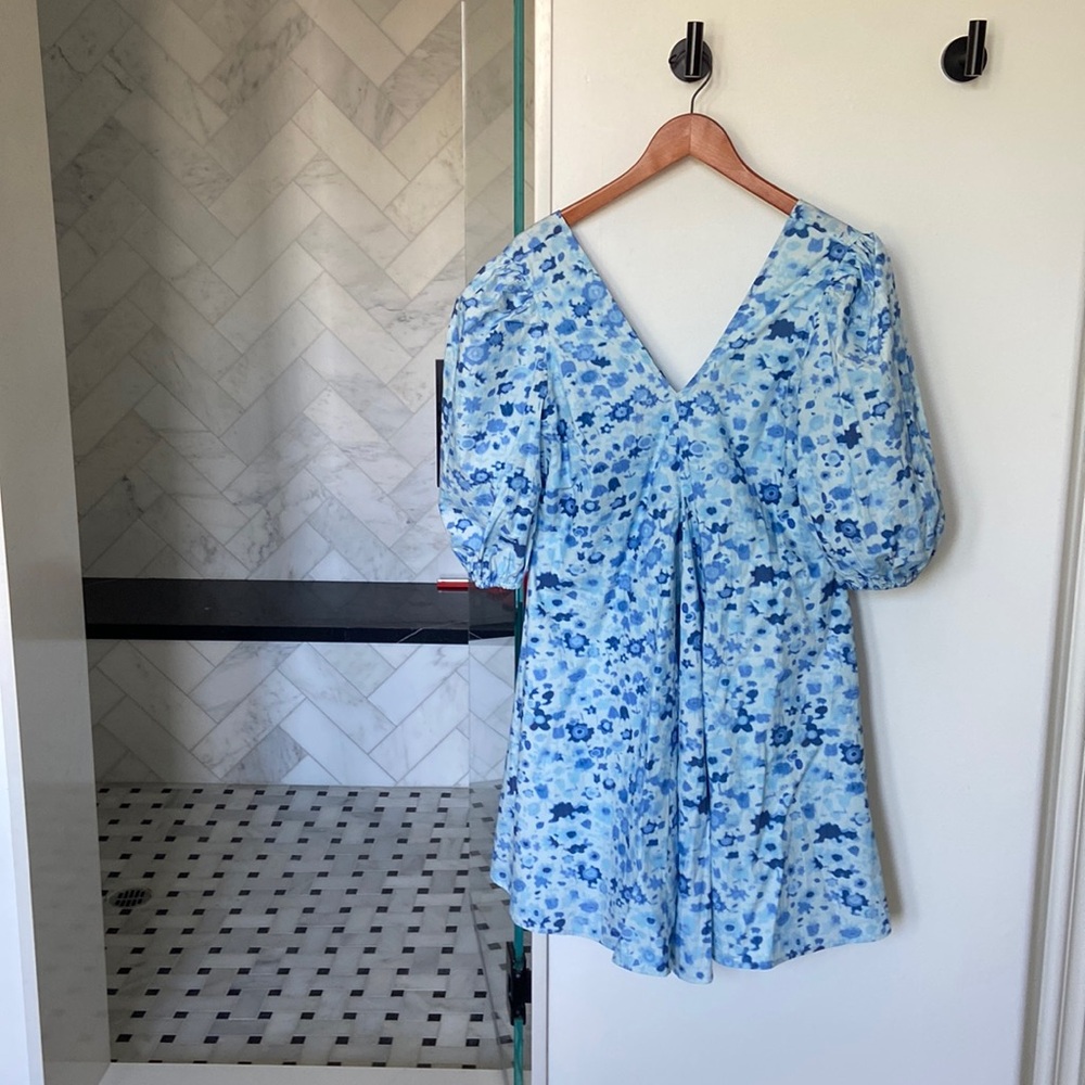 Ganni puff sleeve dress